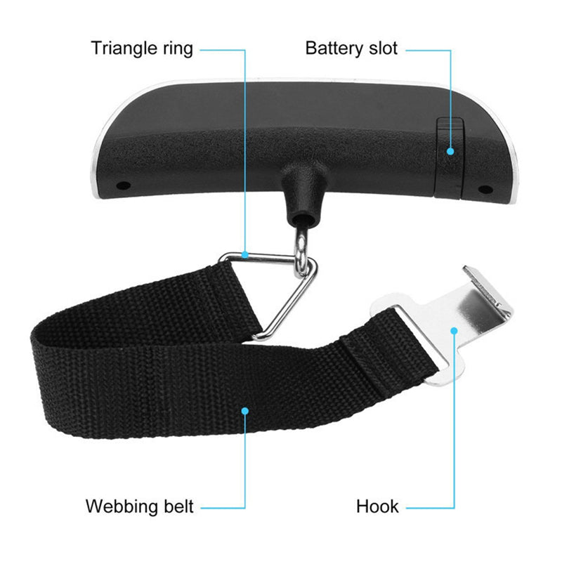Portable Scale Digital LCD Display Luggage Hanging Weight Balance Tool