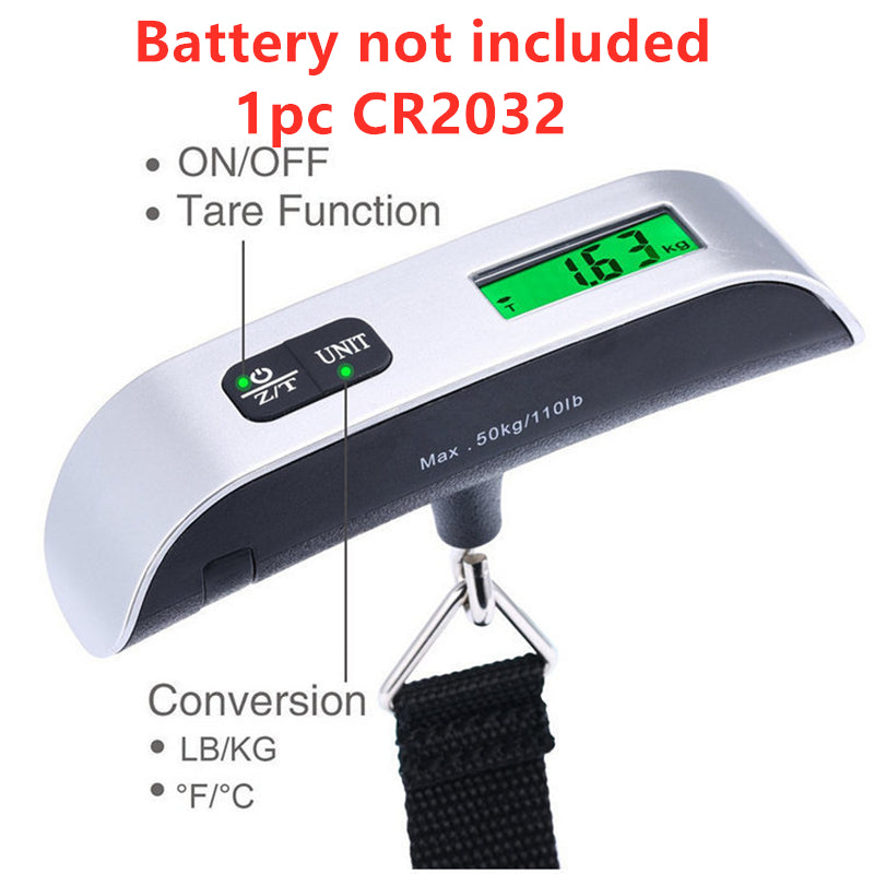 Portable Scale Digital LCD Display Luggage Hanging Weight Balance Tool