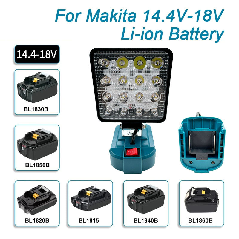 4 inch Cordless LED Work Light For Makita Outdoor Emergency Lighting