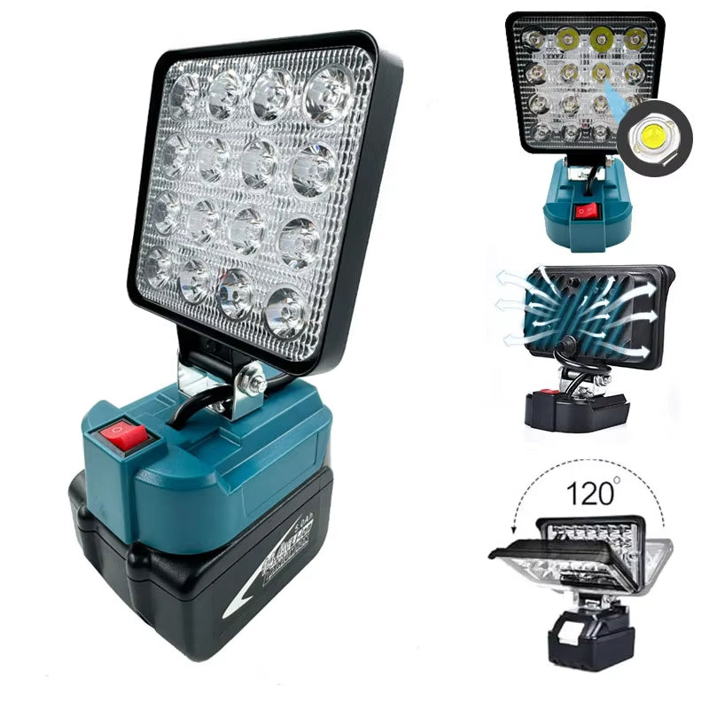 4 inch Cordless LED Work Light For Makita Outdoor Emergency Lighting
