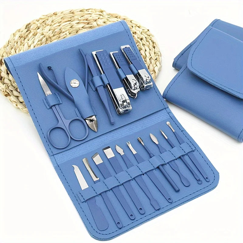 16pcs Professional Nail Clippers and Cuticle Nippers Set
