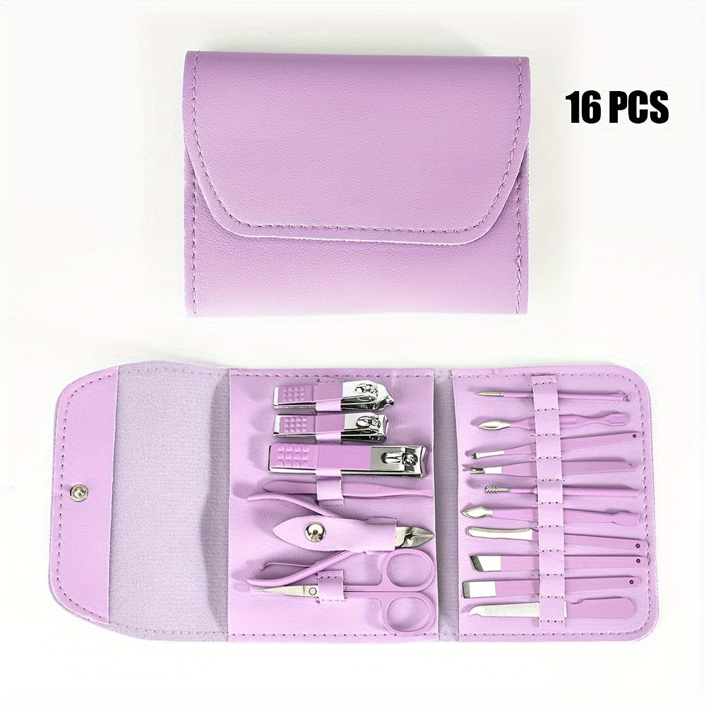 16pcs Professional Nail Clippers and Cuticle Nippers Set