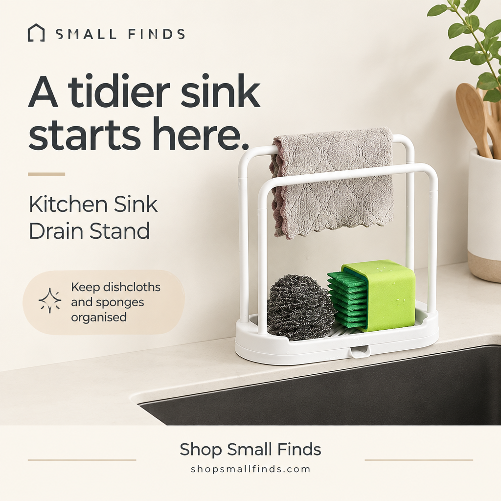 Kitchen Sink Drain Stand promotional graphic
